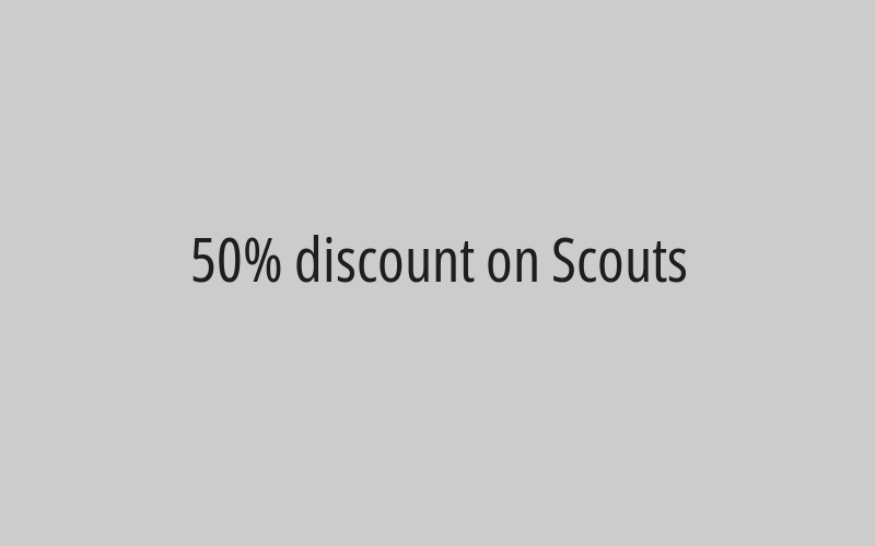 50% discount on Scouts