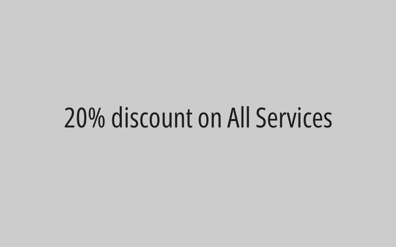 20% discount on All Services