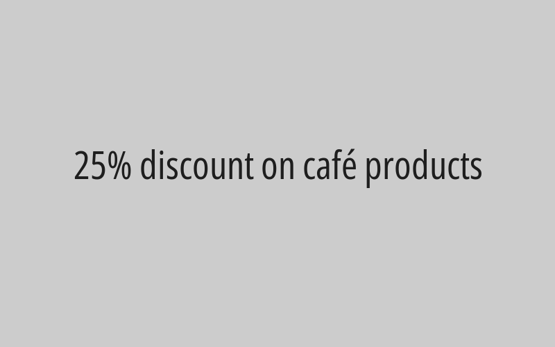 25% discount on café products