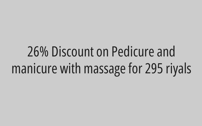 50% discount on nail fitting for 50 riyals