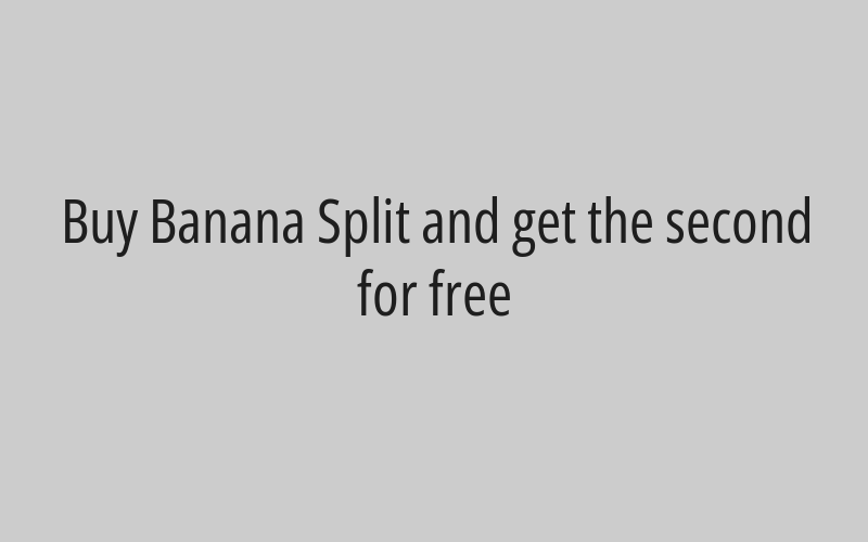 Buy one milkshake and get the second for free