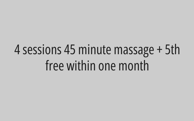 30% discount on all massage services