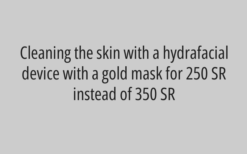 Gold plasma for the face with hyaluronic lion for 400 SR instead of 480 SR