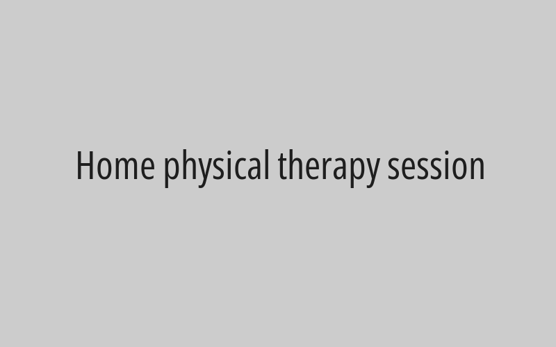 A package of 12 home physical therapy sessions