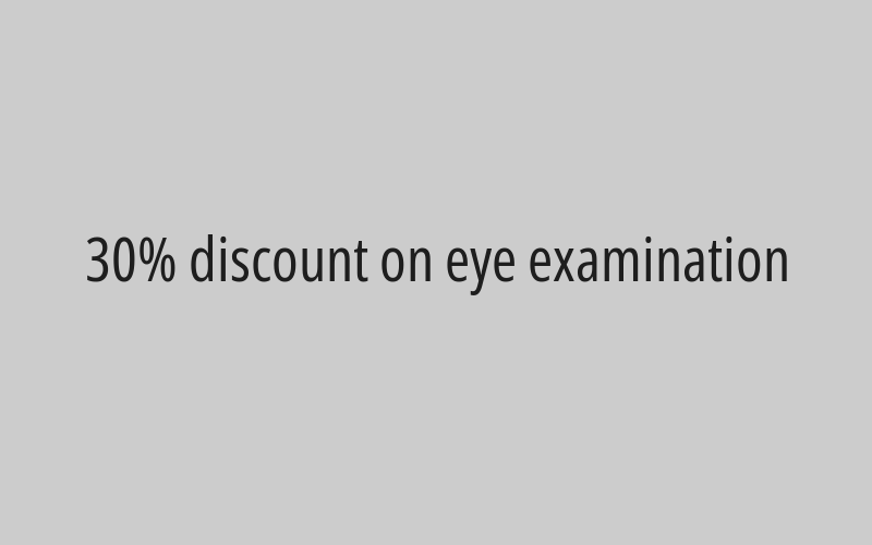 30% discount on sunglasses and prescription glasses
