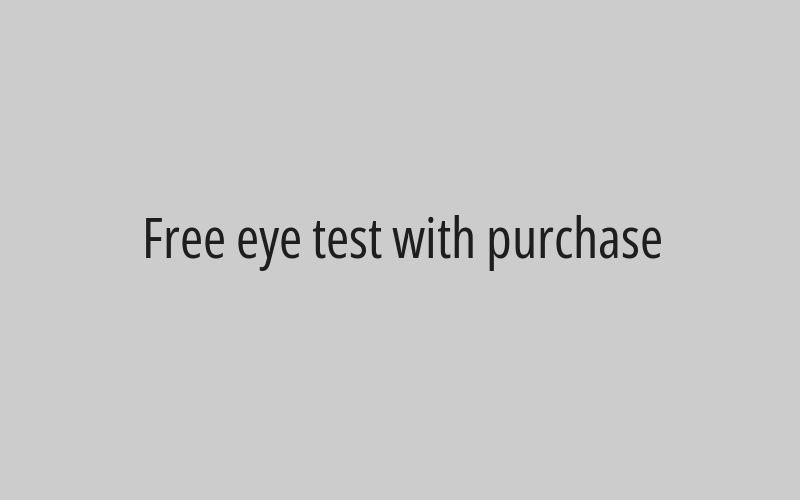Free eye test with purchase