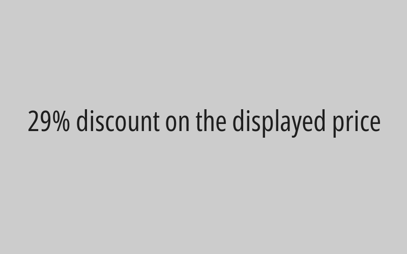 29% discount on the displayed price