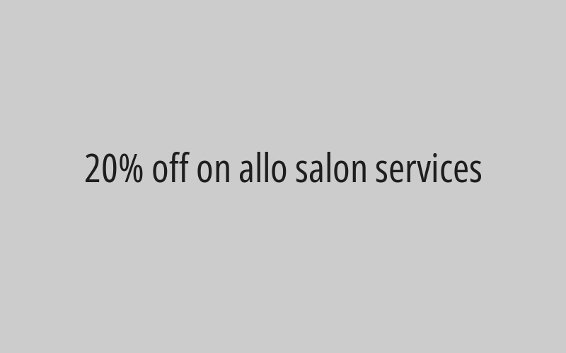 20% off on allo salon services