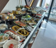 Morning breakfast buffet at Rio Restaurant