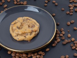 Kinder or chocolate cookies with Americano coffee