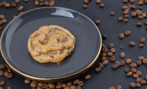 Kinder or chocolate cookies with Americano coffee