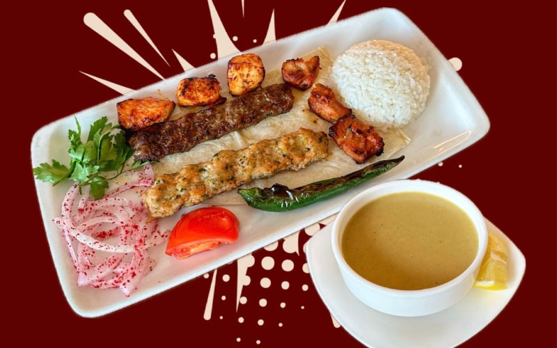 MIX GRILL PLATTER + LENTIL SOUP + SOFT DRINKS